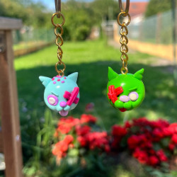 Porte-Clés Chat en Pâte Fimo - Fait Main et Unique | Fimou