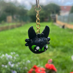 Porte-clés Krokmou en Pâte Fimo - Fait main et personnalisable