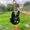 Porte-clés Krokmou en Pâte Fimo - Fait main et personnalisable