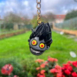 Porte-clés Ryuk en Pâte Fimo - Accessoire Unique pour Fans de Death Note