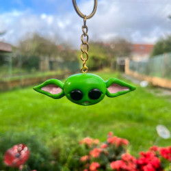 Porte-clés Grogu en Pâte Fimo - Bébé Yoda de The Mandalorian