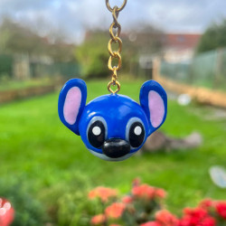 Porte-clés Stitch en Pâte Fimo - Lilo & Stitch