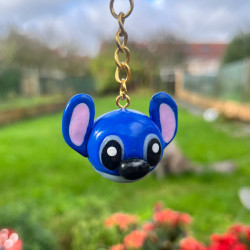 Porte-clés Stitch en Pâte Fimo - Lilo & Stitch