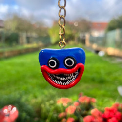 Porte-clés Huggy Wuggy en Pâte Fimo - Poppy Playtime
