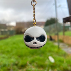Porte-clés ou Collier Jack Skellington en Pâte Fimo - Étrange Noël